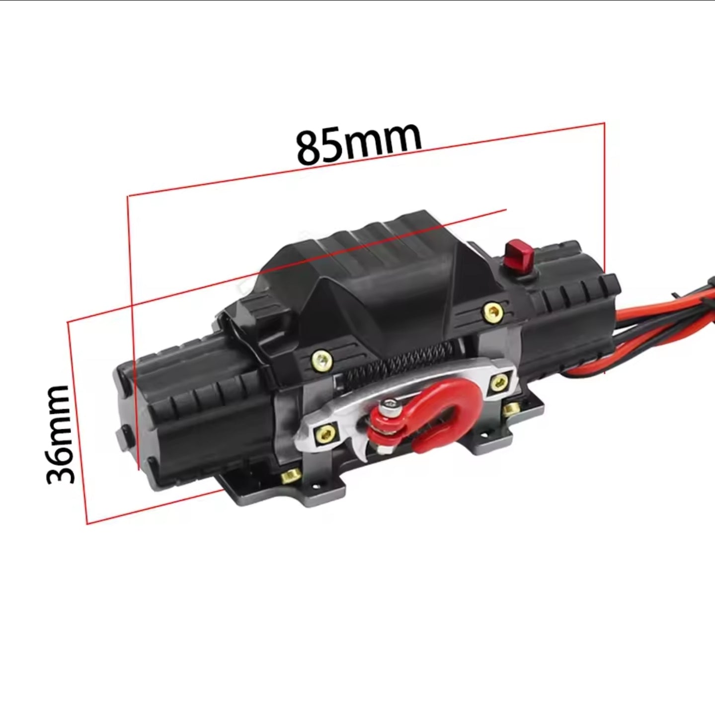 Winch motor dual 1:10 - 1:8
